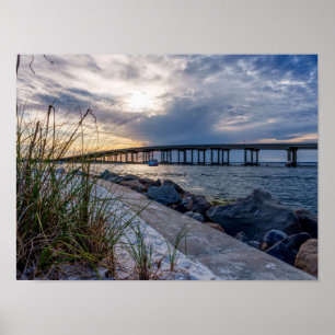 Destin East Pass Sonnenuntergang Poster