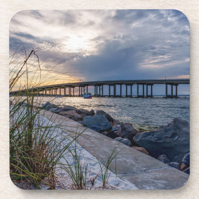 Destin East Pass Sunset Untersetzer Set (Vorderseite)