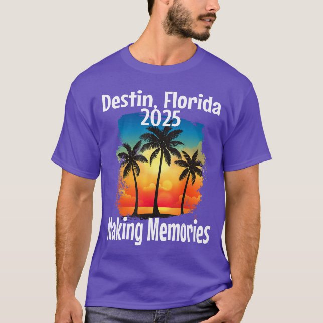Destin Florida 2025 Erinnerungen Urlaub machen T-Shirt (Vorderseite)