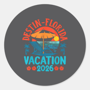 Destin Florida 2026 Familienurlaub Strand Sommer V Runder Aufkleber