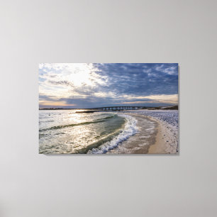Destin Florida Abend Waves Leinwand