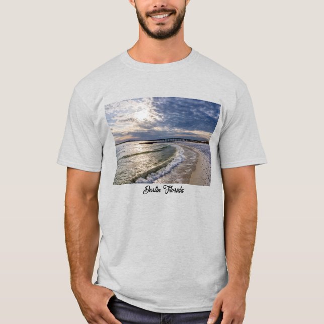 Destin Florida Abend Waves Men's T - Shirt (Vorderseite)