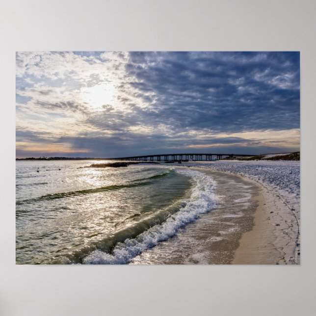 Destin Florida Abend Waves Poster (Vorne)