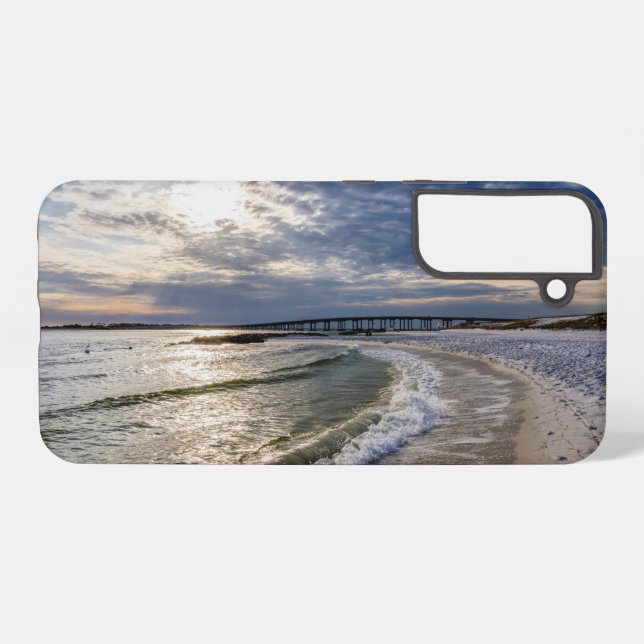 Destin Florida Abend Waves Samsung Case Galaxy Hülle (Rückseite (Horizontal))