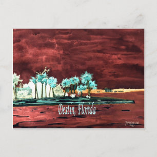Destin Florida abstrakt Beach FL Kunstgeschenke Postkarte