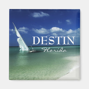 Destin Florida auf den Strand gesetztes Segelboot Magnet
