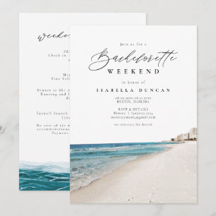 DESTIN Florida Bachelorette - Zeitplan Einladung