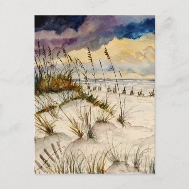 Destin Florida Beach Art Postkarte (Vorderseite)