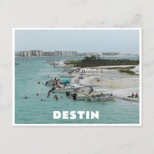 Destin Florida Beach mit Booten Postkarte