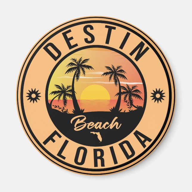 Destin Florida Beach Souvenirs Vintage Reise Magnet (Vorne)