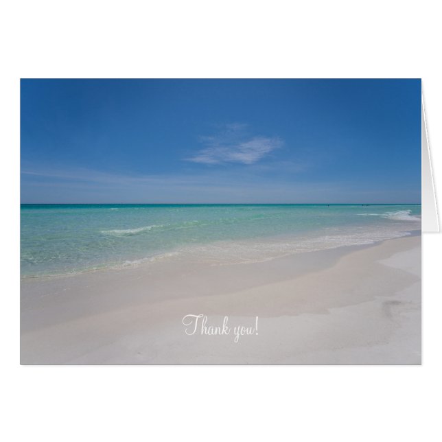 Destin Florida Beach Thank You Card (Vorderseite (Horizontal))