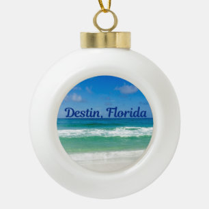 Destin Florida Blue Beach Ocean Waves Fotografie Keramik Kugel-Ornament