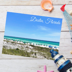 Destin Florida Coast Beach Umbrellas Fotografie Postkarte