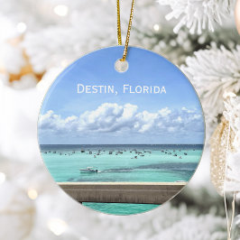 Destin Florida Crab Island Brib Foto Weihnachten Keramik Ornament