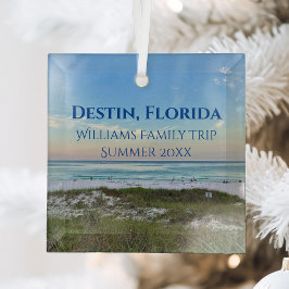 Destin Florida Custom Beach Urlaub Weihnachten Ornament Aus Glas