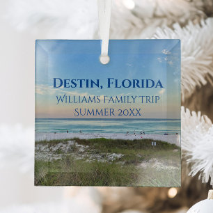 Destin Florida Custom Beach Urlaub Weihnachten Ornament Aus Glas