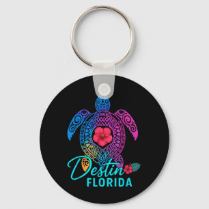 Destin Florida Farbige Schildkröte Sommer Reise Schlüsselanhänger