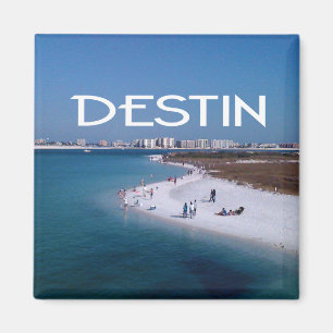 Destin Florida Foto von Strand und Skyline Magnet