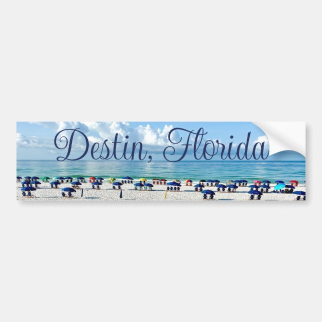 Destin Florida Hübsch Beach Umbrellas Fotografie Autoaufkleber (Vorne)