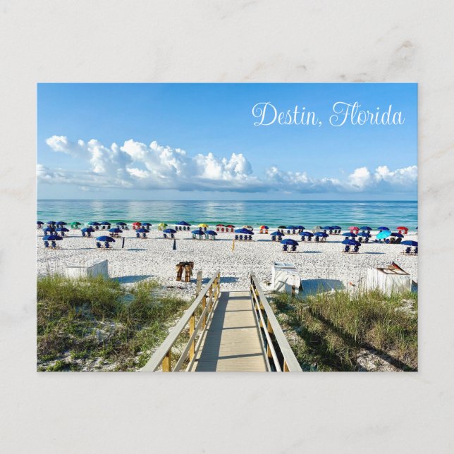 Destin Florida Hübsch Beach Umbrellas Fotografie Postkarte (Vorderseite)