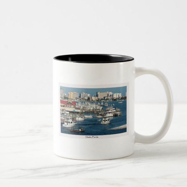Destin Florida Kaffee-Tasse Zweifarbige Tasse (Rechts)