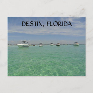DESTIN FLORIDA NAUTICAL POSTCARD AUF CRAB ISLAND POSTKARTE