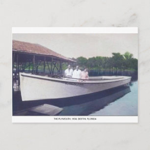 DESTIN FLORIDA POSTKARTE~VINTAGE FOTO~THE PLYMOUTH POSTKARTE