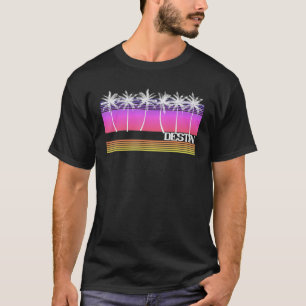 Destin Florida Retro Style Vintager Sonnenuntergan T-Shirt