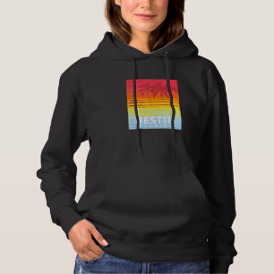Destin Florida Retro Sunset Palm Trees Hoodie