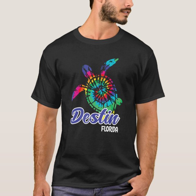 Destin Florida Souvenirs Destin Beach Tie Dye Sea  T-Shirt (Vorderseite)