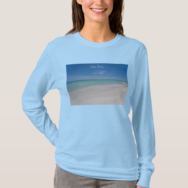Destin Florida Strand Langarm T-Shirt (Vorderseite)