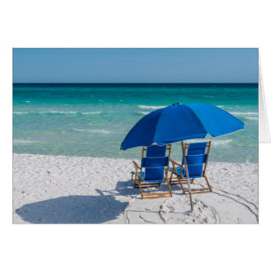 Destin Florida Stühle und Umbrella Grußkarte