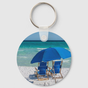 Destin Florida Stühle und Umbrella Key Chain Schlüsselanhänger