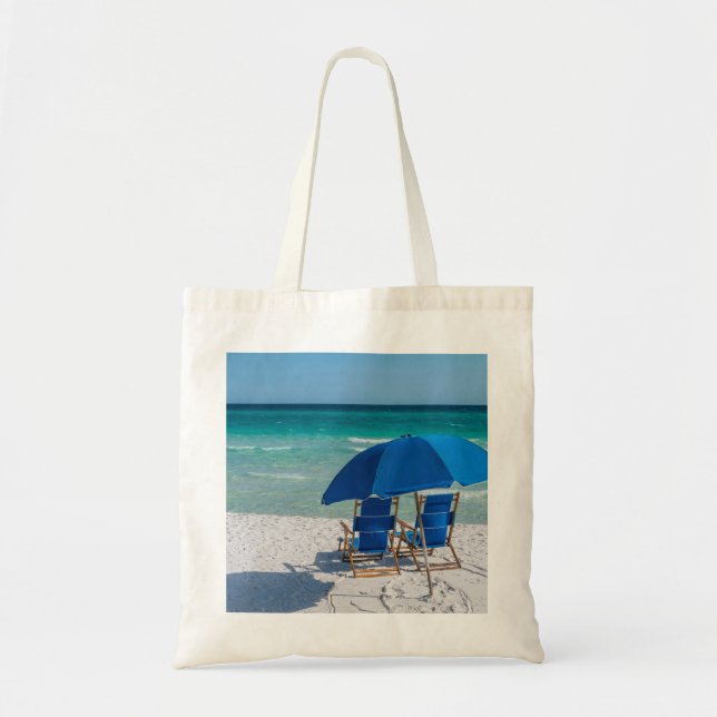 Destin Florida Stühle und Umbrella Tote Bag Tragetasche (Vorne)