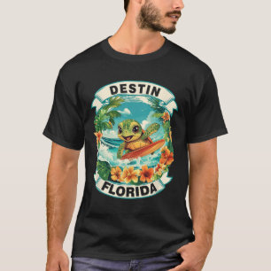 Destin Florida Süße Meeresschildkröte Surft Sommer T-Shirt