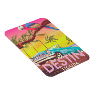 Destin Florida USA Vintage Reiseplakat. Magnet