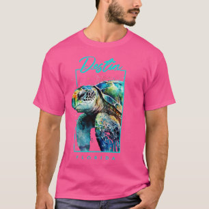 Destin Florida Watercolor Sea Turtle Portrait T-Shirt