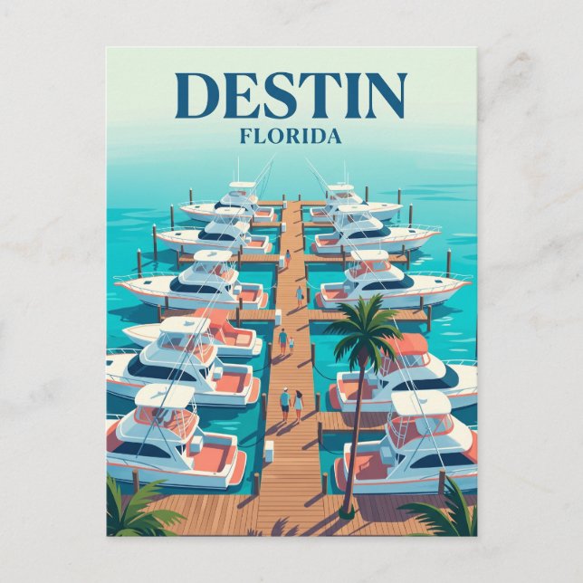 Destin Harbor Boardwalk USA Postkarte (Vorderseite)