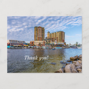 Destin Harbour Boardwalk Danke Postcard Postkarte