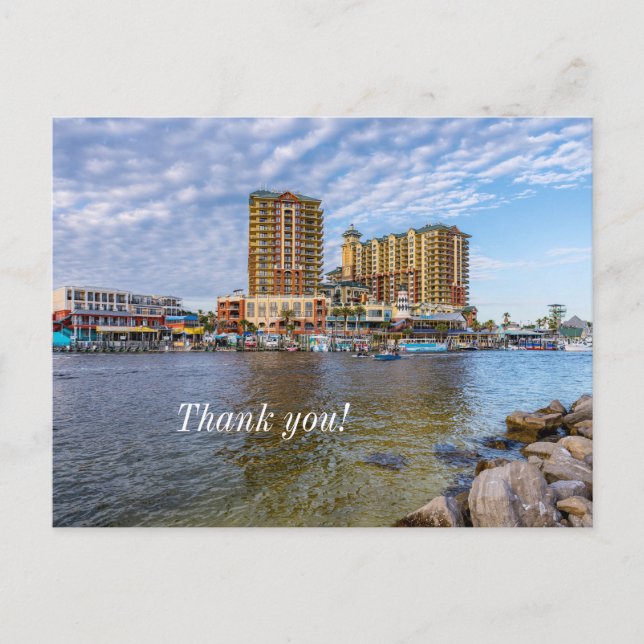 Destin Harbour Boardwalk Danke Postcard Postkarte (Vorderseite)