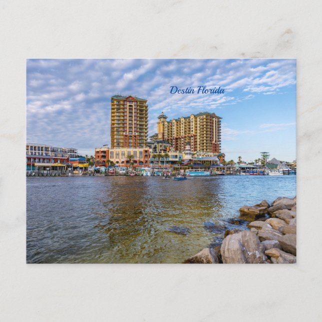 Destin Harbour Boardwalk Post Card Postkarte (Vorderseite)