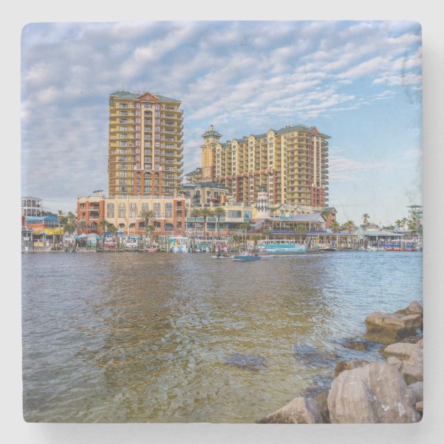 Destin Harbour Boardwalk Stone Untersetzer (Vorderseite)