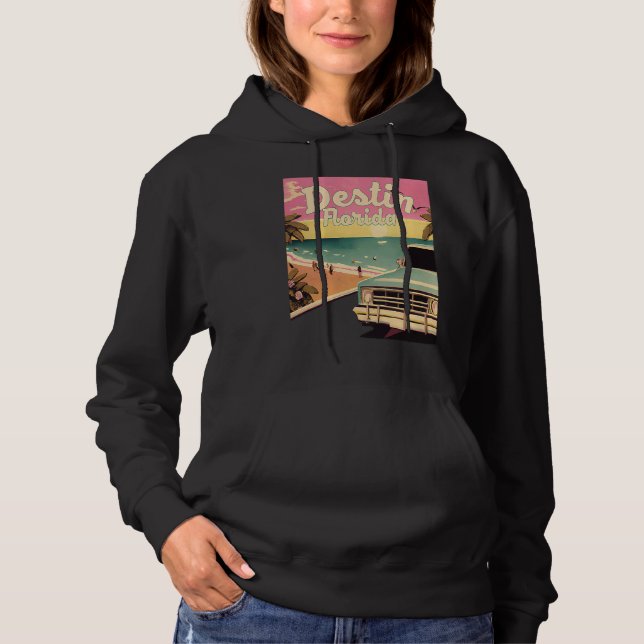 Destin Retro Beach Vacation Graphics Destin Florid Hoodie (Vorderseite)