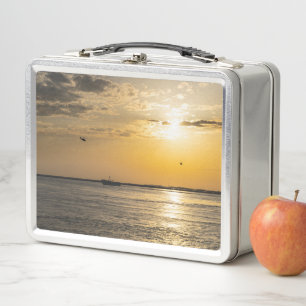 Destin-Sonnenuntergang und Hubschrauber Lunchbox