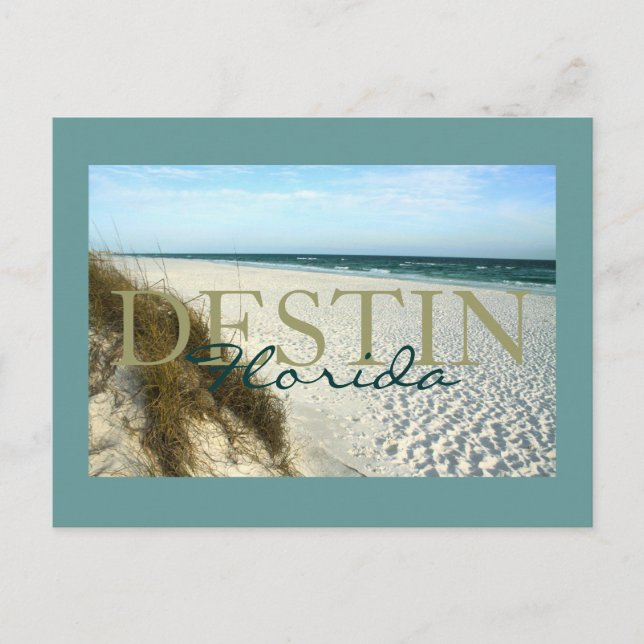 Destin, Strand von Florida, matt Postkarte (Vorderseite)