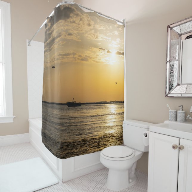 Destin Sunset And Helicopters Shower Curtain Duschvorhang (Beispiel)