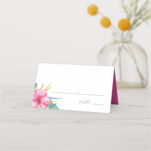 Destin Wedding Platzkarten Tropical Pink Blume