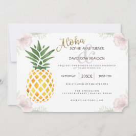 Destination Aloha Tropical Beach Wedding Einladung