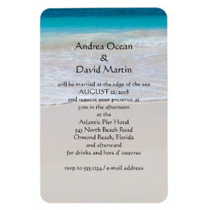 Destination Beach Wedding Custom Magnet Einladung