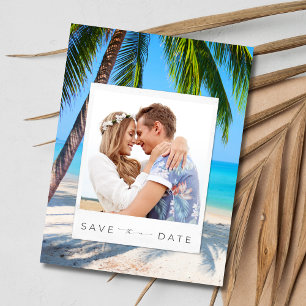 Destination Beach Wedding Foto Save the Date Ankündigungspostkarte
